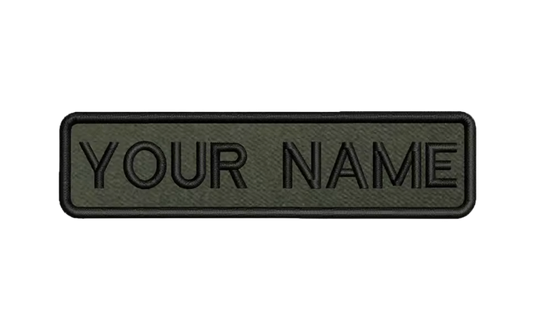 Custom Patch 10cmX2.5cm Green/Black