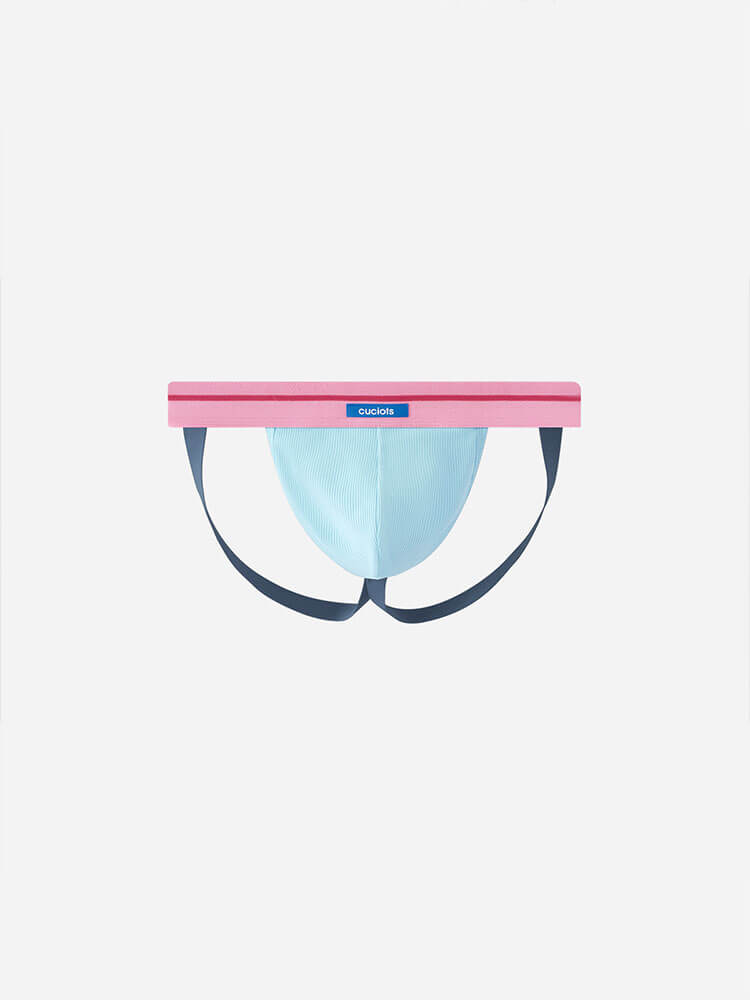 Men's Sexy Pink Hollow Modal Double Thong