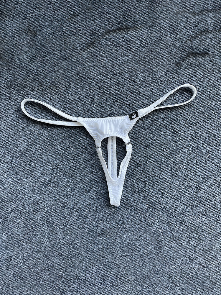 Men's Low Rise Ultra Thin Ice Silk Thongs