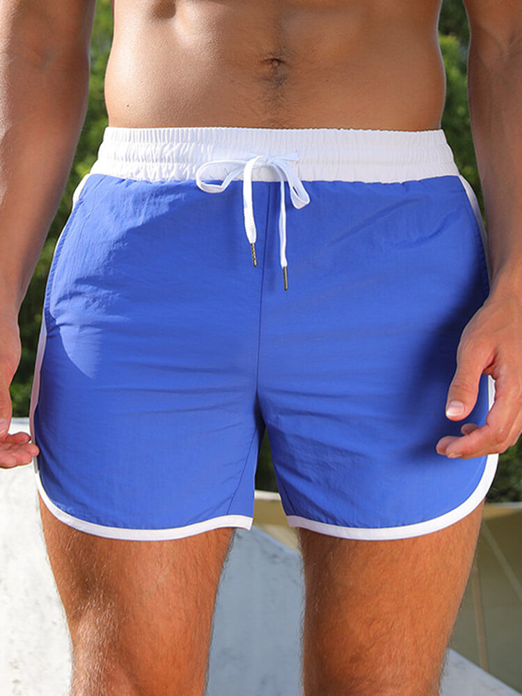 Men's Casual Beach Quick-Dry Patchwork Shorts