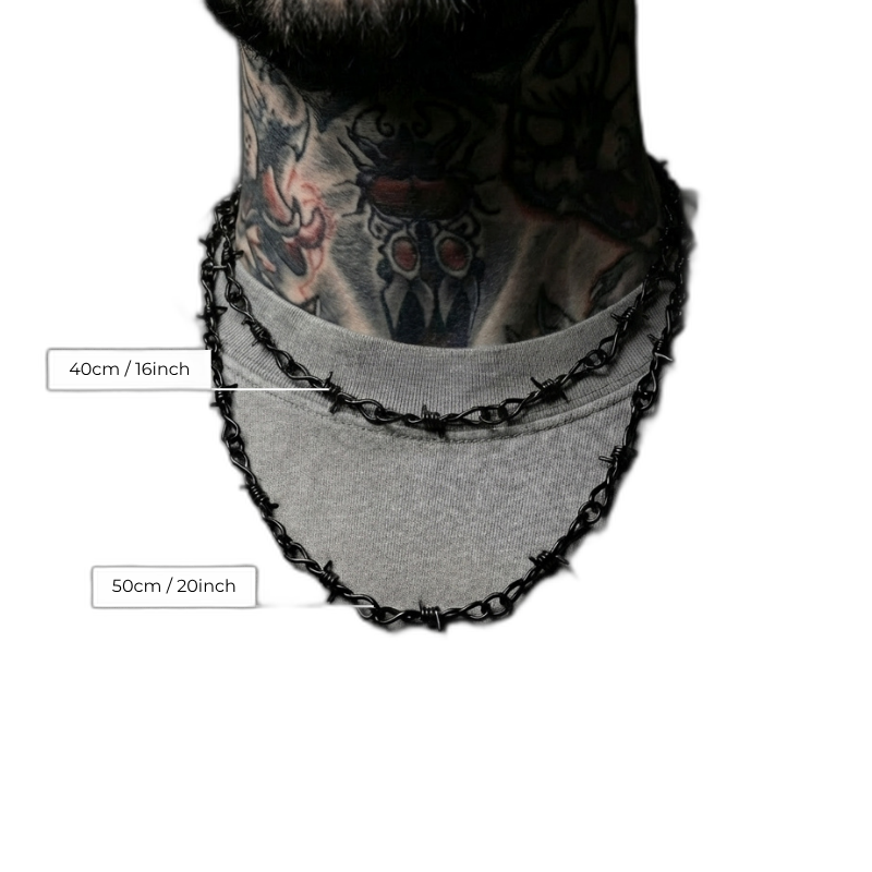 Black Barb Wire Necklace