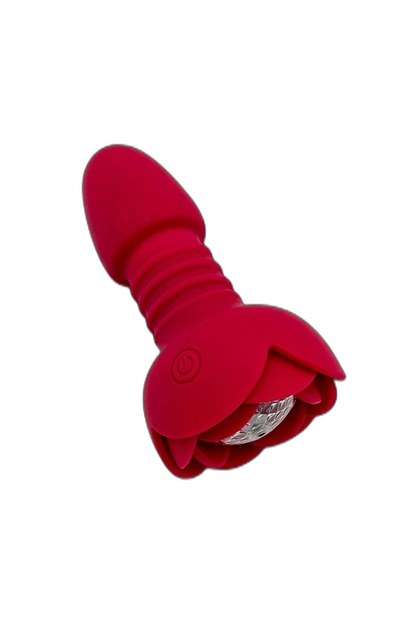 Red Rose Light Up Anal Plug