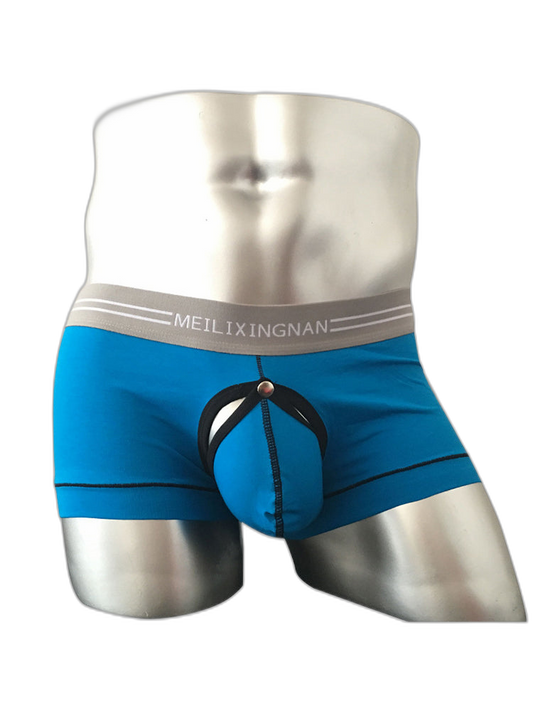 2 Pack Men's Detachable Pouch Breathable Boxer Briefs