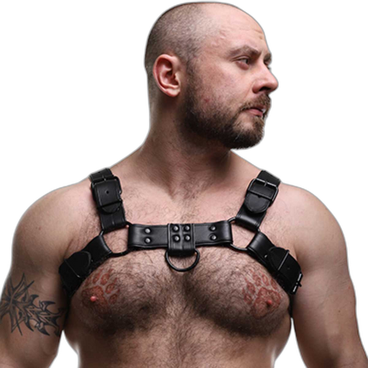 ruff GEAR Leather Bulldog Action Harness