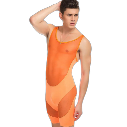 Bodysculpt Mesh Men's Shapewear Bodysuit