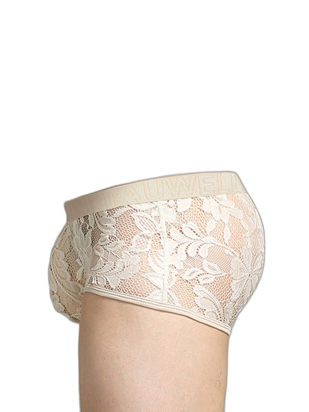 Men's Sexy Lace Semi-Sheer Trunks