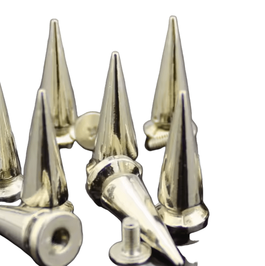 Metal Pup Hood Spikes 10 Pack Silver 10x24mm
