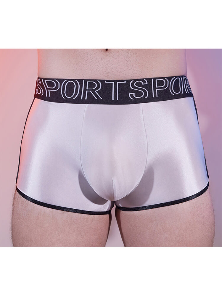 Men's Sexy Shiny Thin Breathable Boxer Briefs