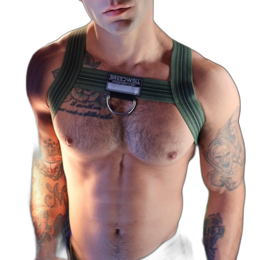 Breedwell Cumdump Bulldog Harness Army Green