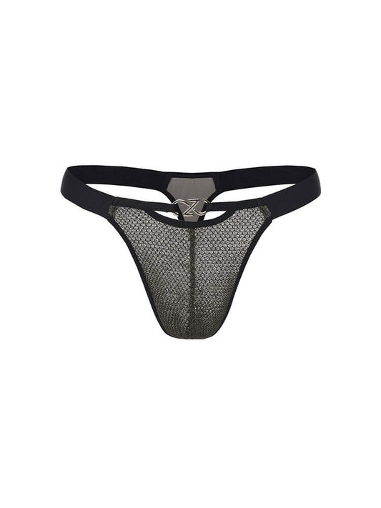 Men's Sexy Metallic Mesh Pouch Viscose Thong