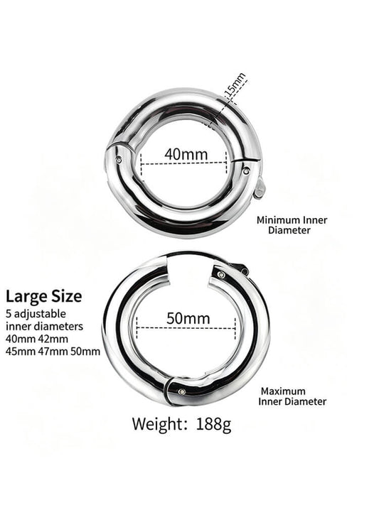 Erotic Adjustable Zinc Alloy Penis Ring