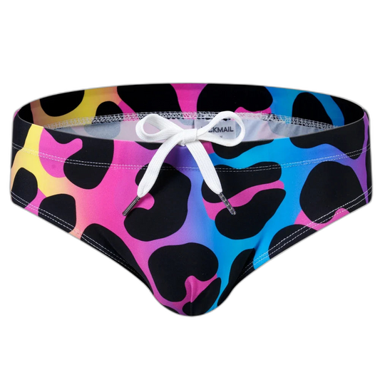Jockmail Funky Leopard Push-Up Swim Trunks