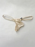 Men's Solid Color Low-Rise U-Convex Pouch Thong