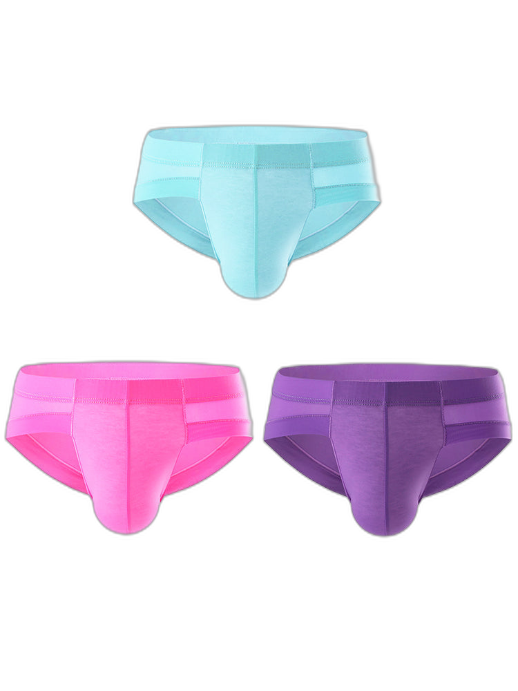 3 Pack Summer Men's Brief With Support Pouch