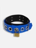 Unisex Colorblock Silicone Lock Choker Collar