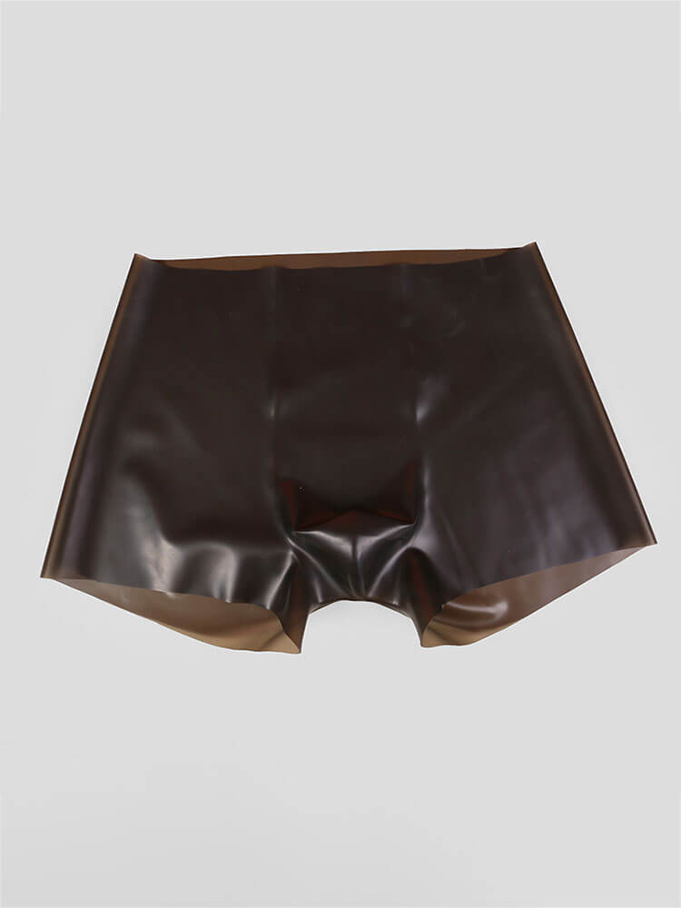 Men's Elastic Semi-Transparent Latex Boxer Briefs