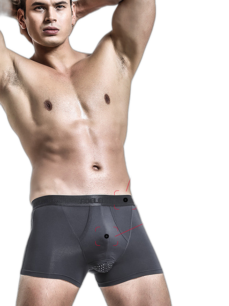 3 Pack Men's Separated Pouch Mesh Support Trunks