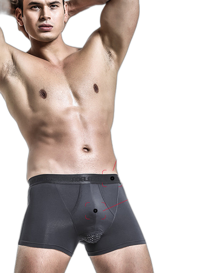 3 Pack Men's Separated Pouch Mesh Support Trunks