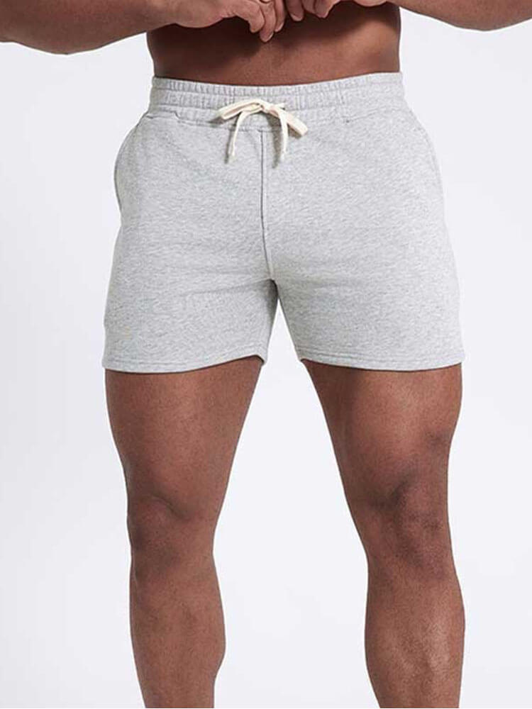 Men's Casual Solid Drawstring Athletic Shorts