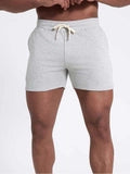Men's Casual Solid Drawstring Athletic Shorts