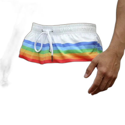 Rainbow Stripe Swim Shorts