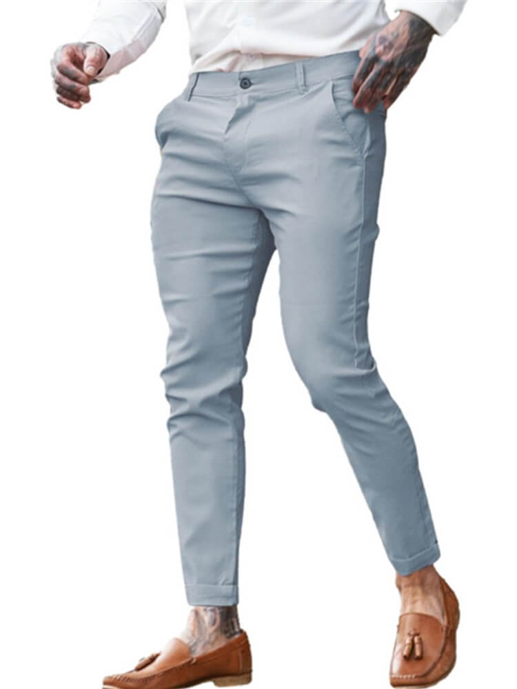Men's Solid Color Slim Fit Street Fashion Pants