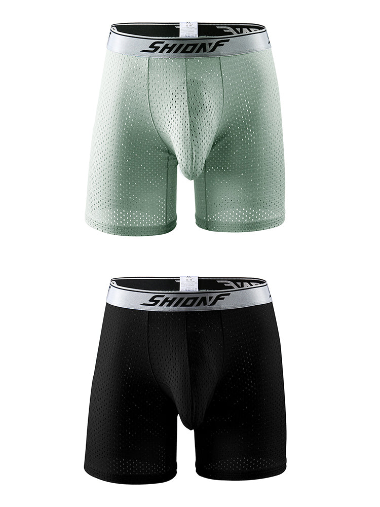 2 Pack Men’s Mesh Separate Pouch Boxers Briefs
