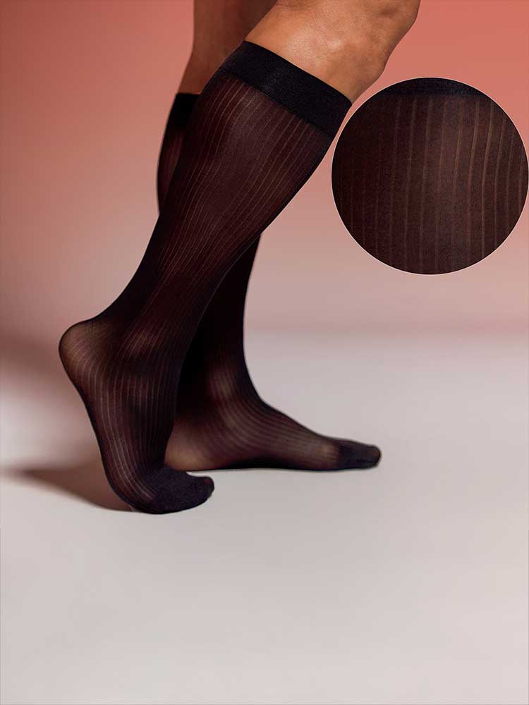 Men's Vertical Striped Business Suit Long Socks