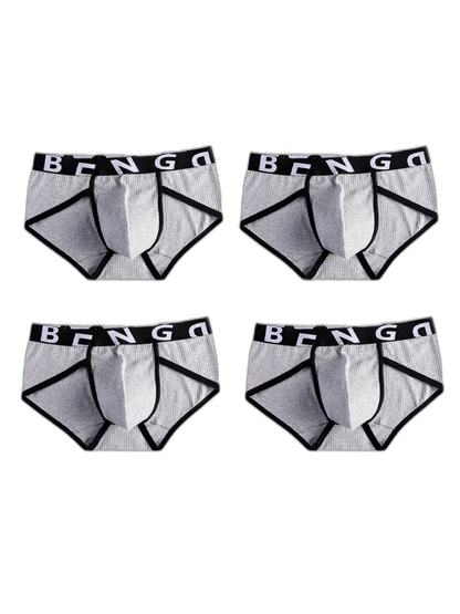 4-pack Men's Ultra-Soft Breathable Cotton High-Stretch Briefs 