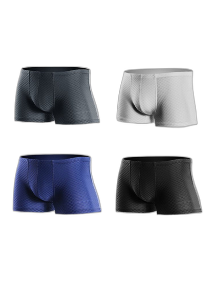 2 Pack Breathable Grid Ice Silk Men's Underwear