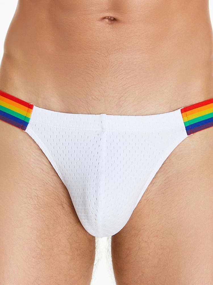 Men's Rainbow Waistband Low Rise Briefs