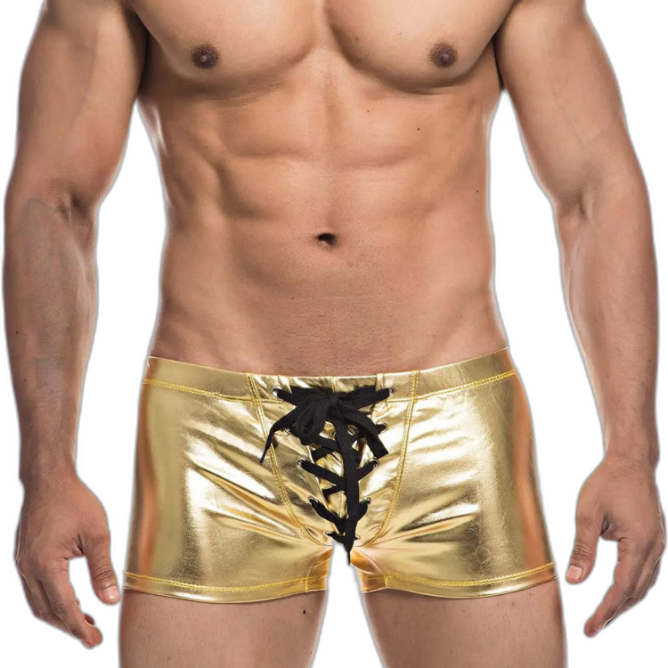 Super Booty Drawstring PU Leather Boxers