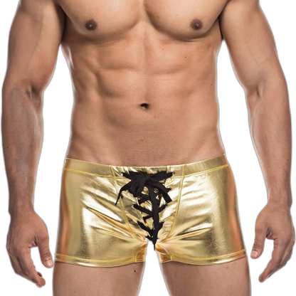 Super Booty Drawstring PU Leather Boxers