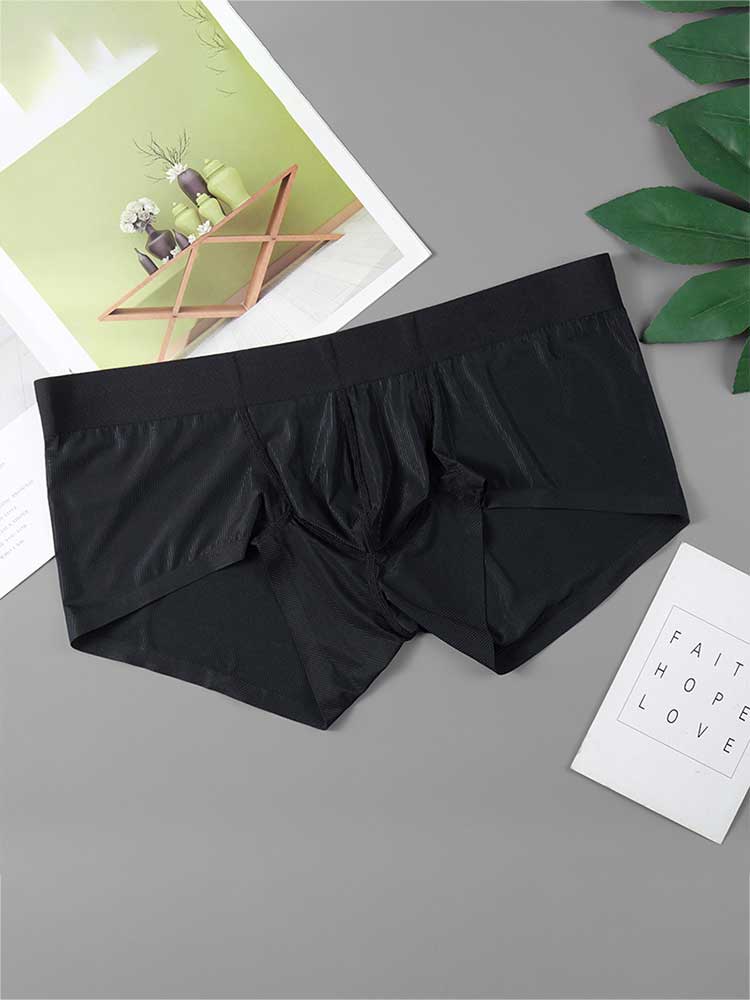 Men's Sheer Stretchy Seamless Anti-Chafing Boxer Briefs