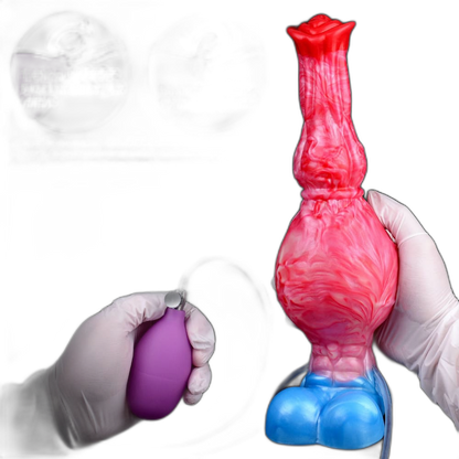 Molten - 10 Inch Inflatable Squirting Knot Dildo - Fantasy Dildo