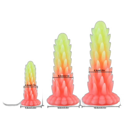 Burr - Spiked Dildo - Glow In The Dark Dildo - Silicone Dildo