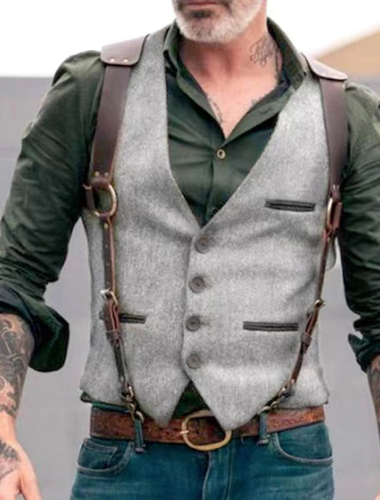 Retro Fashion Open Pocket Vest