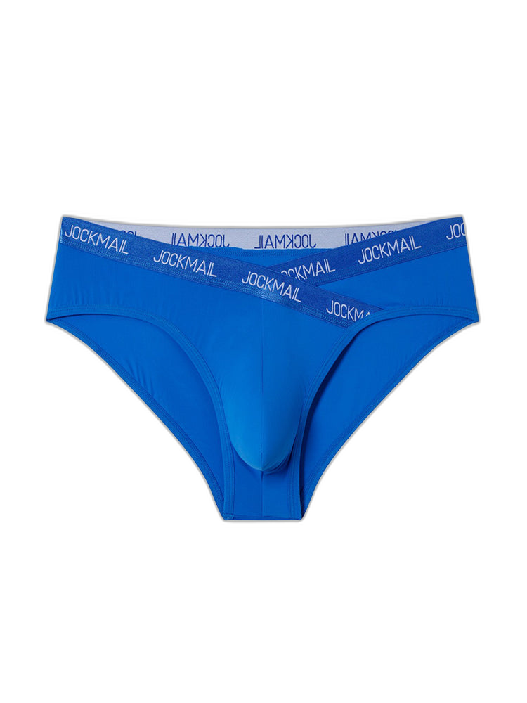 2 Pack Men's Sporty Letter Print Supportive Low-Rise Ice Silk Skin-Friendly Bikini