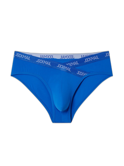 2 Pack Men's Sporty Letter Print Supportive Low-Rise Ice Silk Skin-Friendly Bikini