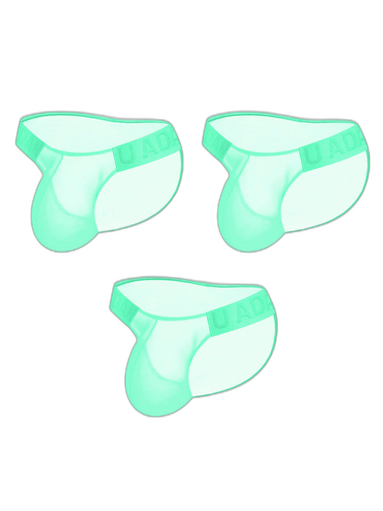3 Pack Men's Semi-Transparent Comfortable High-Stretch Quick-Dry Bikini