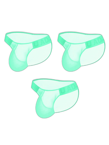 3 Pack Men's Semi-Transparent Comfortable High-Stretch Quick-Dry Bikini