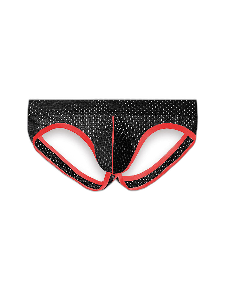 3 Pack Men's Breathable Mesh Ice Silk Sexy Stretch Fit Jockstrap