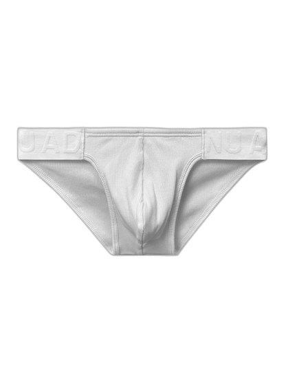 2 Pack Men's Low-Rise High-Cut Ribbed Cotton Bikini