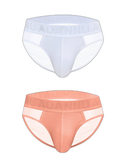 2-pack Men's Sexy Semi-transparent Ribbed Briefs