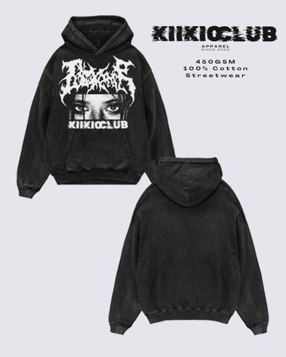 KIIKIOCLUB Street Fashion Print Hoodie