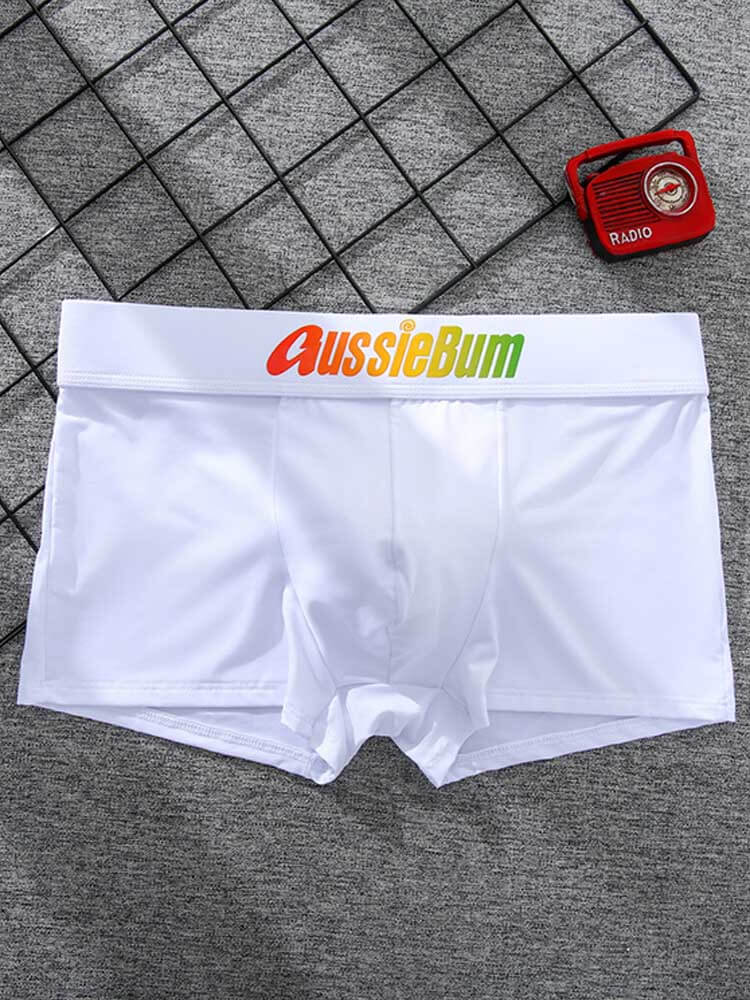 Men's Low Waist Elastic Breathable Boxer Briefs