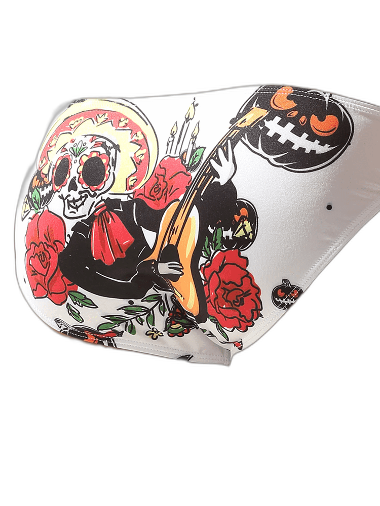 Men's Sexy Skull Print Bikini