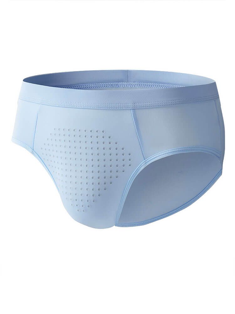 Men's Sexy Solid-Color Quick-Dry Mesh Briefs