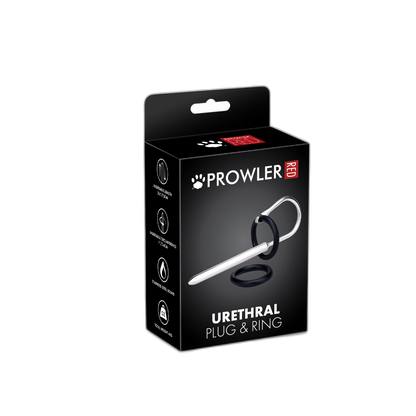 Prowler RED Urethral Plug & Ring Silver Black