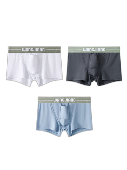 3 Pack Men’s Breathable Trunks with Front Pouch